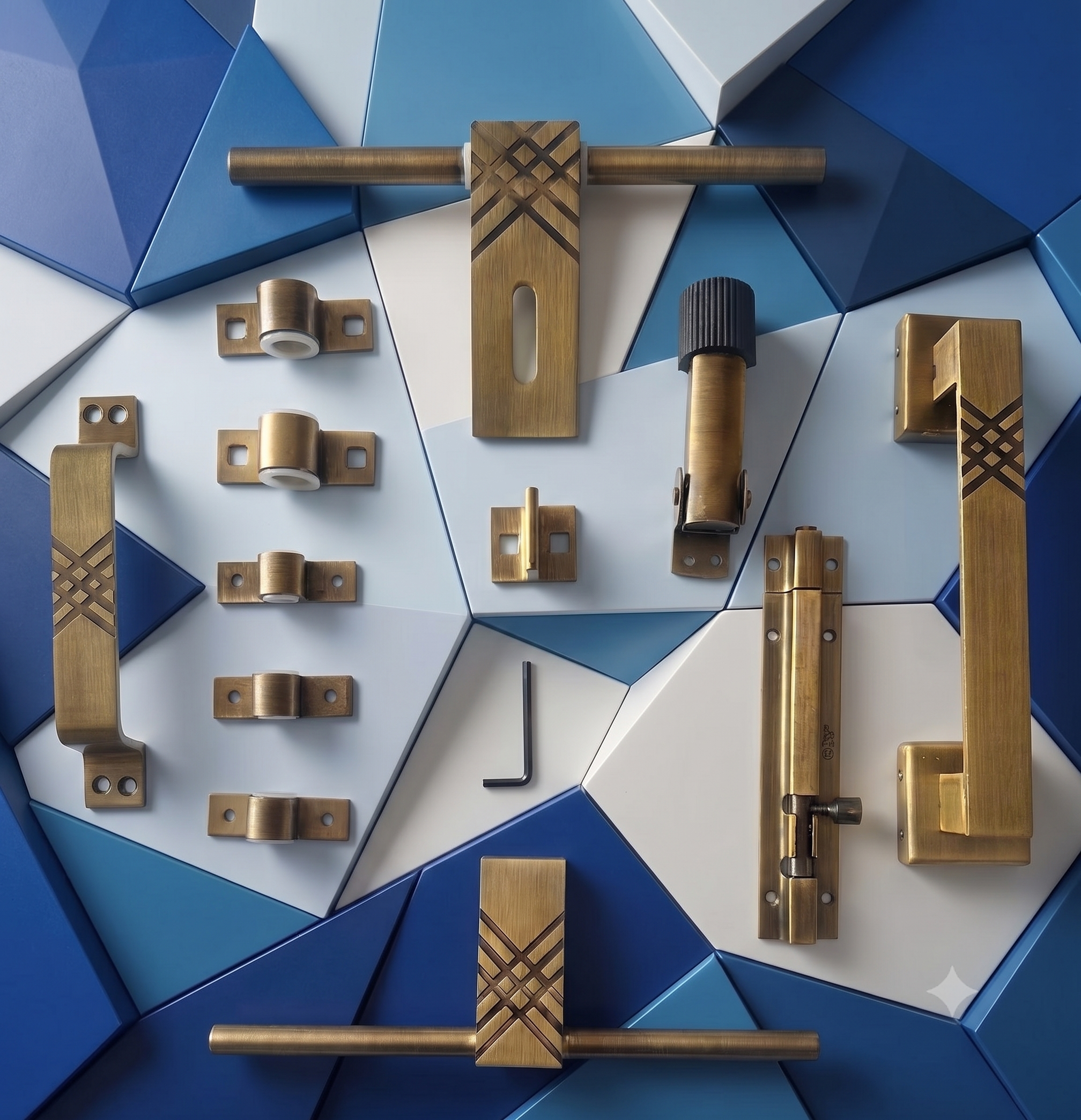 Premium brass door handle — artisan craftsmanship